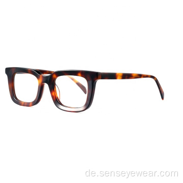 Benutzerdefinierte Logo Vintage Acetat Optische Rahmen Brille